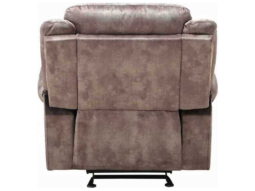 Acme Furniture Zubaida Two Tone Chocolate Velvet Brown Upholstered Recliner