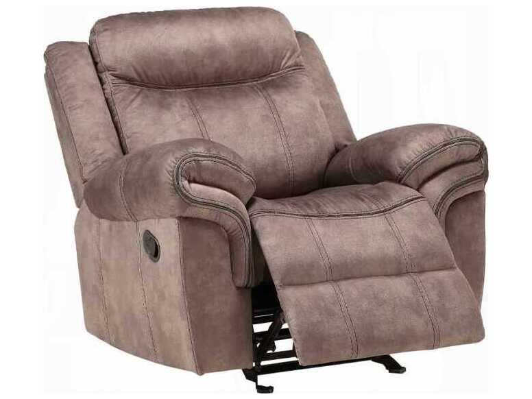 Acme Furniture Zubaida Two Tone Chocolate Velvet Brown Upholstered Recliner