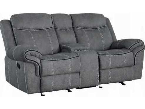 Acme Furniture Zubaida Two Tone Gray Velvet Upholstered Loveseat