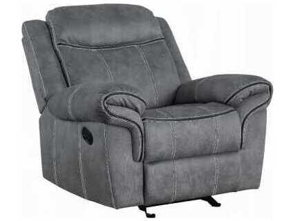 Acme Furniture Zubaida Two Tone Gray Velvet Upholstered Recliner
