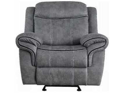 Acme Furniture Zubaida Two Tone Gray Velvet Upholstered Recliner