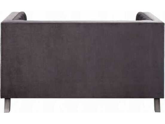 Acme Furniture Hegio Gray Velvet Upholstered Loveseat