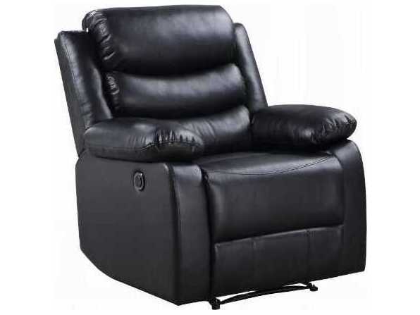 Acme Furniture Eilbra Black Synthetic Leather Faux Recliner