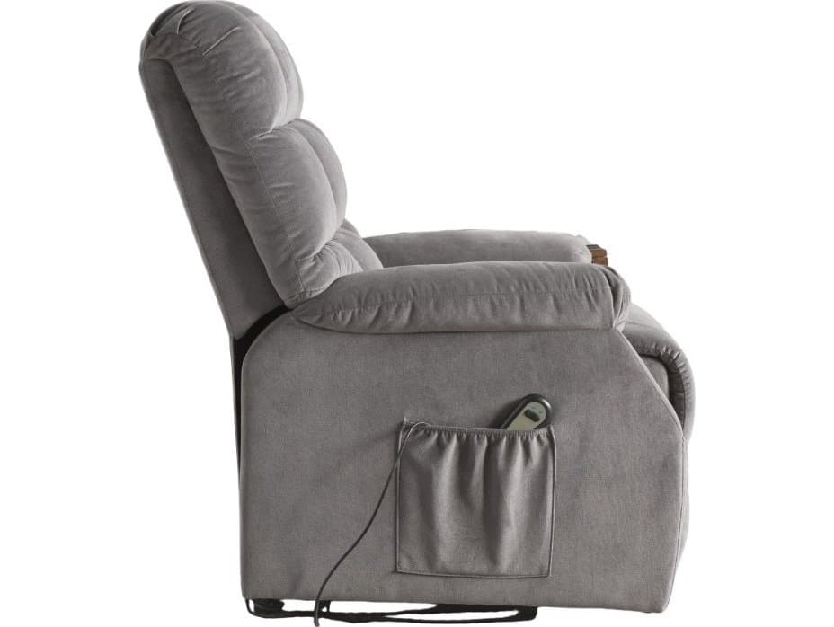 Acme Furniture Ipompea Gray Velvet Upholstered Recliner