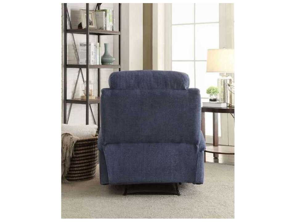 Acme Furniture Rosia Blue Velvet Upholstered Recliner