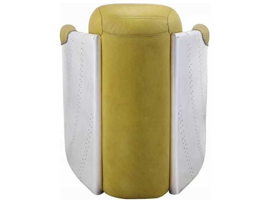 Acme Furniture Brancaster Yellow Leather Accent Chair