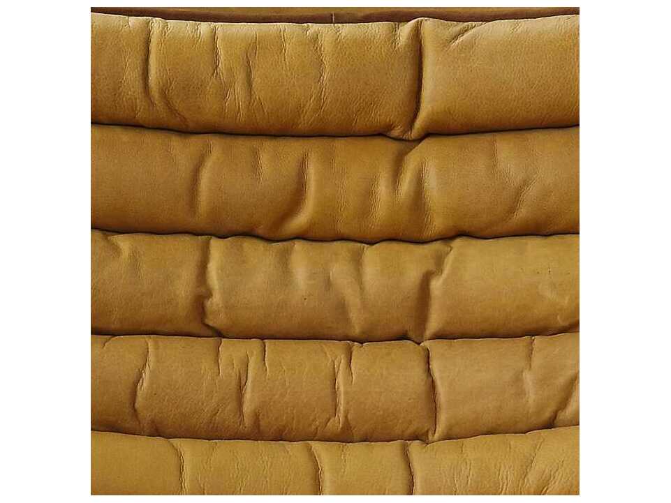 Acme Furniture Brancaster Revolving Yellow Leather Accent Chair