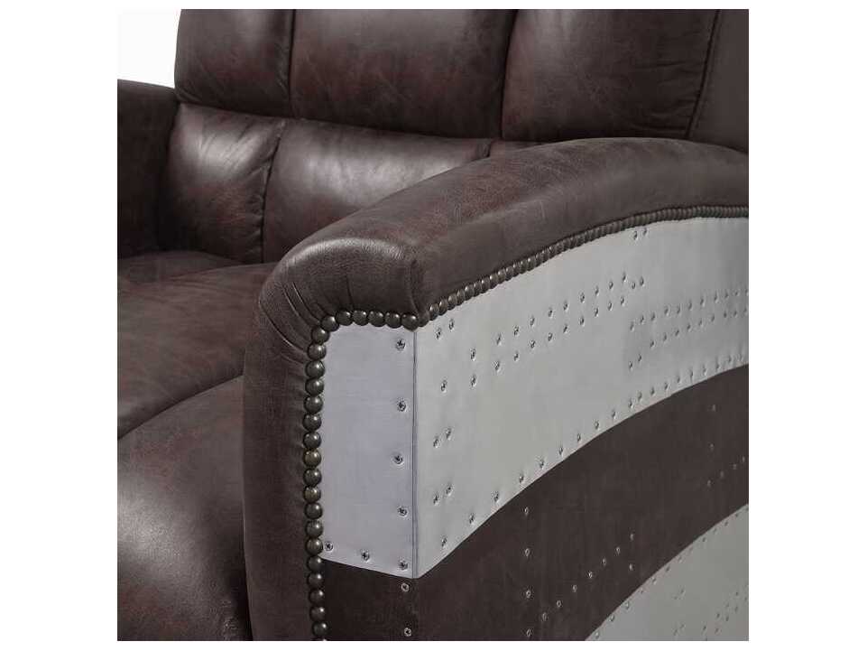 Acme Furniture Brancaster Brown Leather Accent Chair