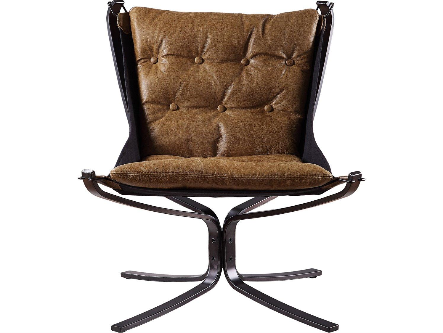 Acme Furniture Carney Brown Leather Accent Chair