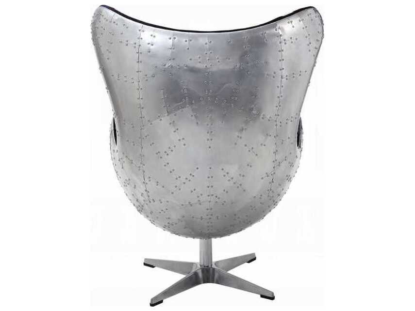 Acme Furniture Brancaster Swivel Silver Accent Chair