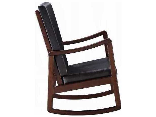 Acme Furniture Rocker Brown Faux Leather Rocking Chair