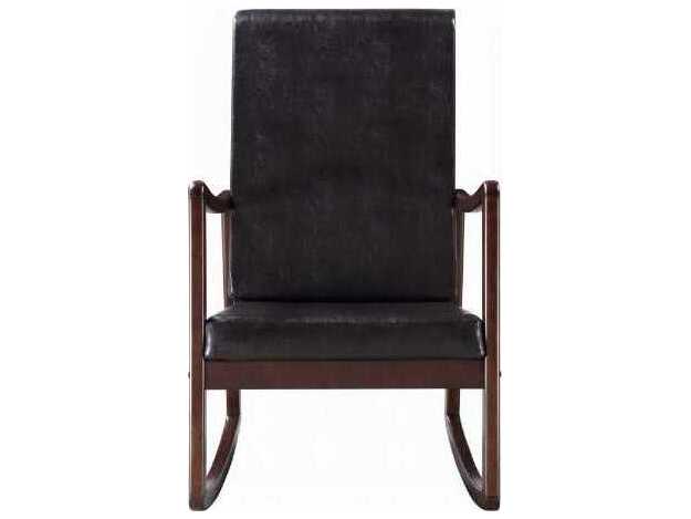 Acme Furniture Rocker Brown Faux Leather Rocking Chair