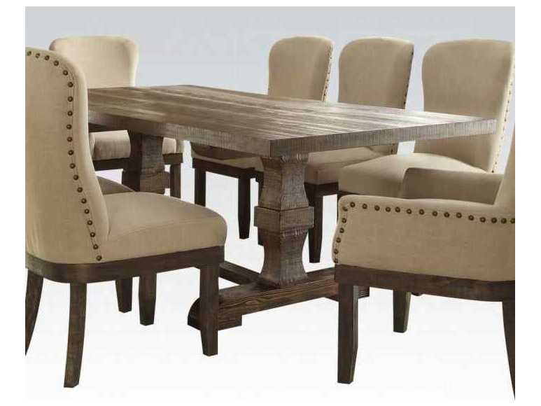 Acme Furniture Landon Rectangular Wood Salvage Brown Dining Table