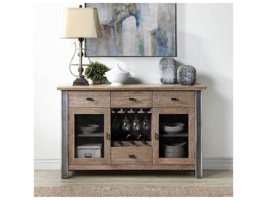 Acme Furniture Nathaniel 56" Oak Wood Maple Sideboard