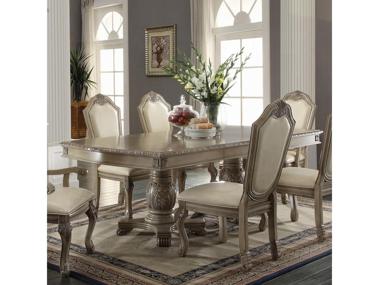 Acme Furniture Chateau De Ville Rectangular Wood Antique White Dining Table