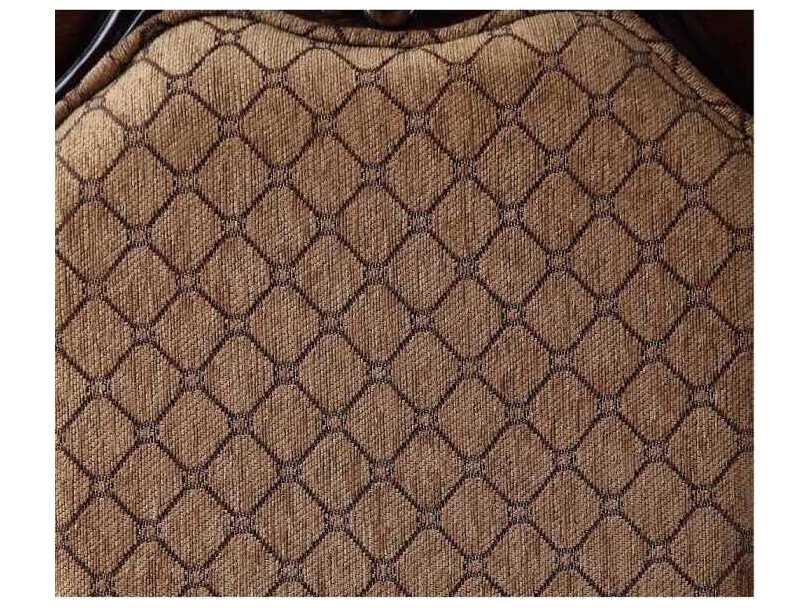 Acme Furniture Chateau De Ville Brown Upholstered Arm Dining Chair Set of 2