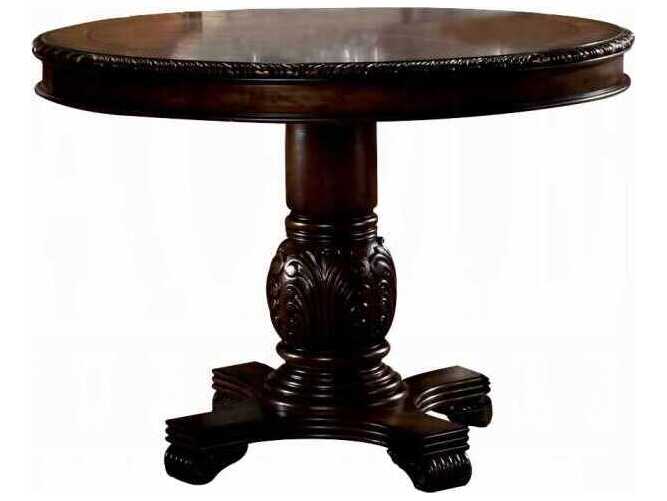 Acme Furniture Chateau De Ville Round Wood Espresso Dining Table