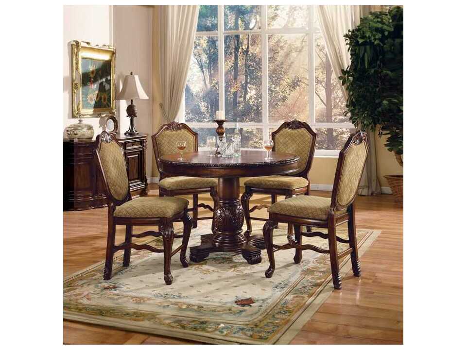 Acme Furniture Chateau De Ville Round Wood Espresso Dining Table