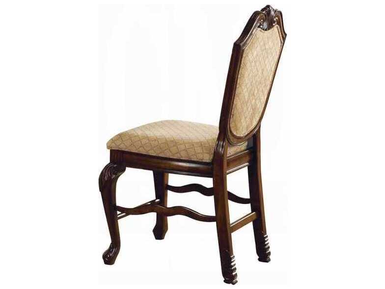 Acme Furniture Chateau De Ville Fabric Espresso Upholstered Counter Stool