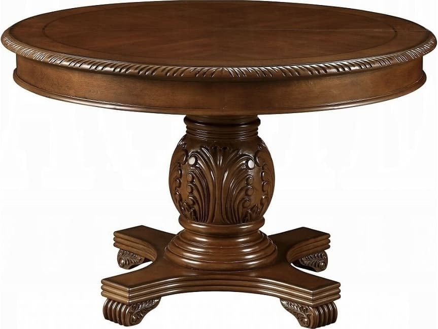 Acme Furniture Chateau De Ville Round Wood Cherry Dining Table