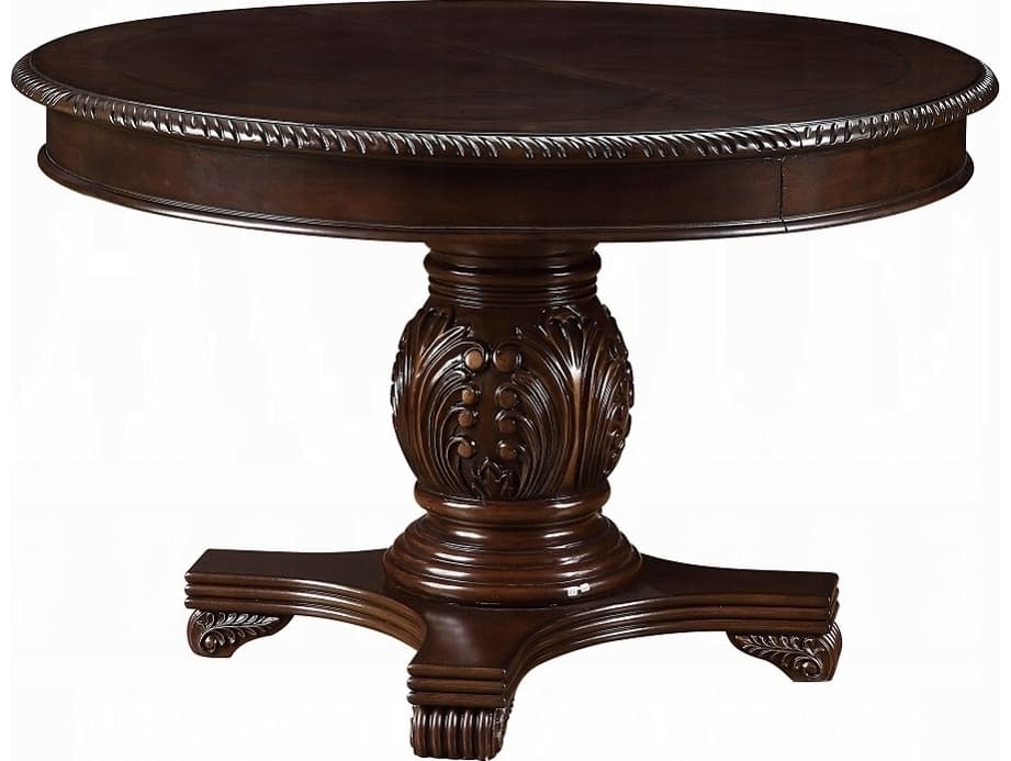 Acme Furniture Chateau De Ville Round Wood Espresso Dining Table