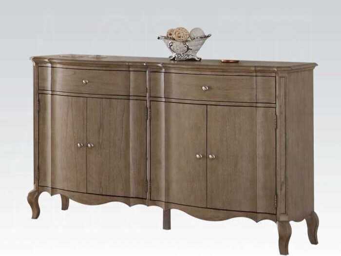 Acme Furniture Chelmsford 64" Rubberwood Antique Taupe Sideboard