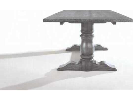 Acme Furniture Leventis Rectangular Wood Weathered Gray Dining Table