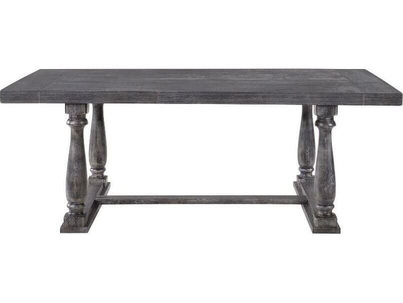 Acme Furniture Bernard Rectangular Wood Weathered Gray Oak Dining Table