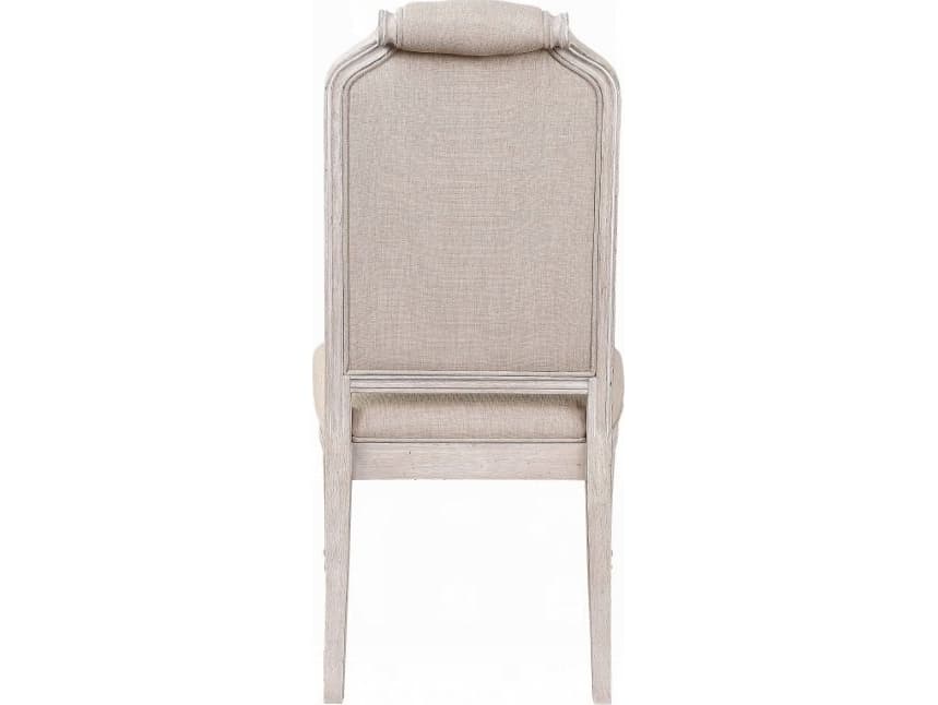 Acme Furniture Wynsor Plywood Champagne Upholstered Armless Dining Chair Set of 2