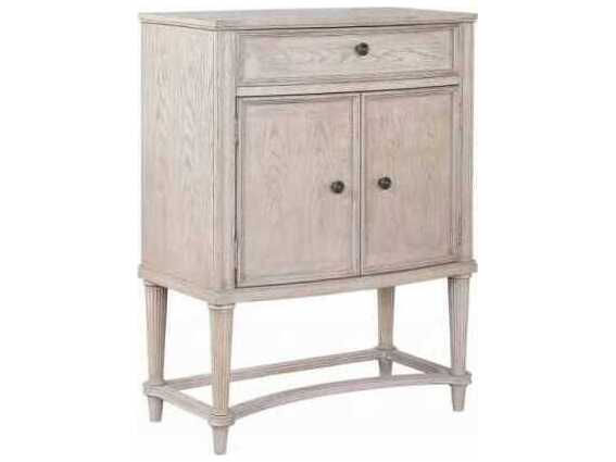 Acme Furniture Wynsor Oak Wood Antique Champagne Bar Cabinet