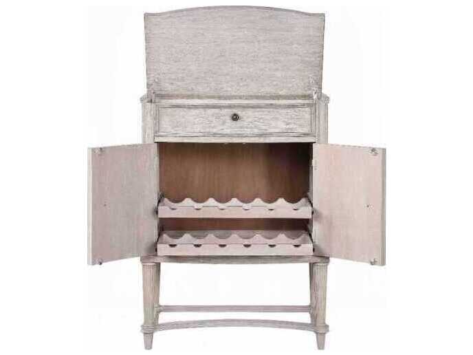 Acme Furniture Wynsor Oak Wood Antique Champagne Bar Cabinet