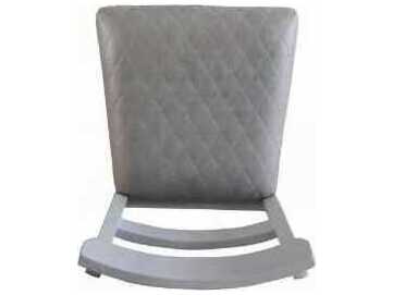 Acme Furniture House Marchese Rubberwood Gray Upholstered Armless Dining Chair Set of 2