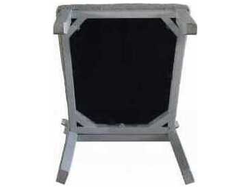 Acme Furniture House Marchese Rubberwood Gray Upholstered Armless Dining Chair Set of 2