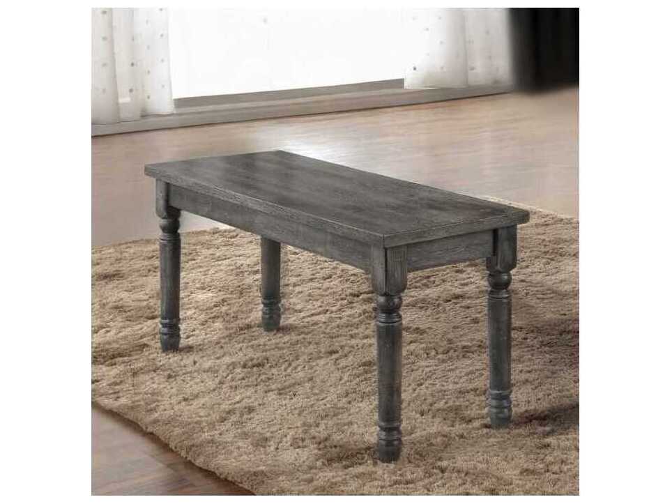 Acme Furniture Wallace Weathered Gray Accent Bench