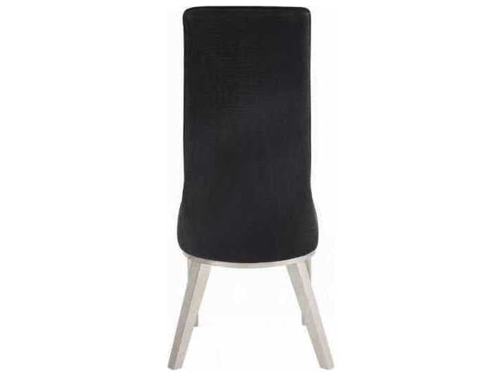 Acme Furniture Black Velvet Upholstered Armless Dining Chair Set of 2