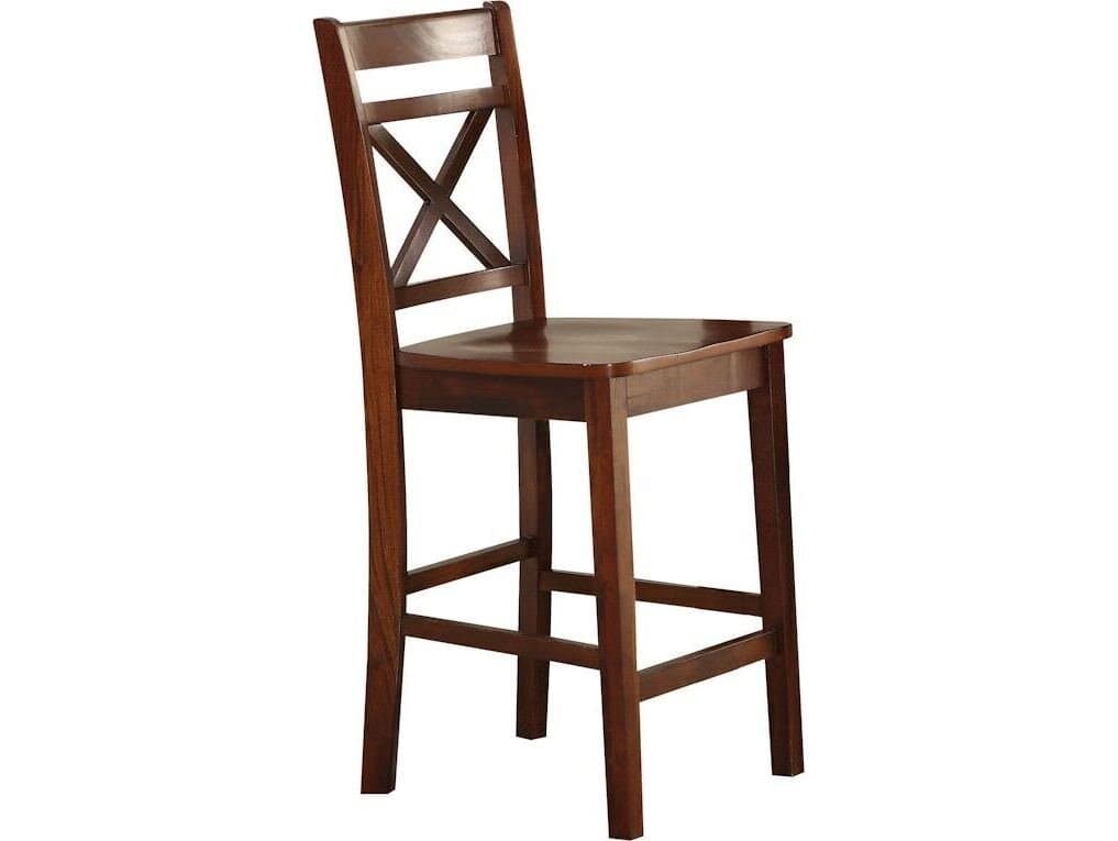 Acme Furniture Tartys Cherry Solid Wood Counter Stool