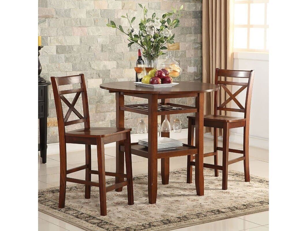 Acme Furniture Tartys Cherry Solid Wood Counter Stool