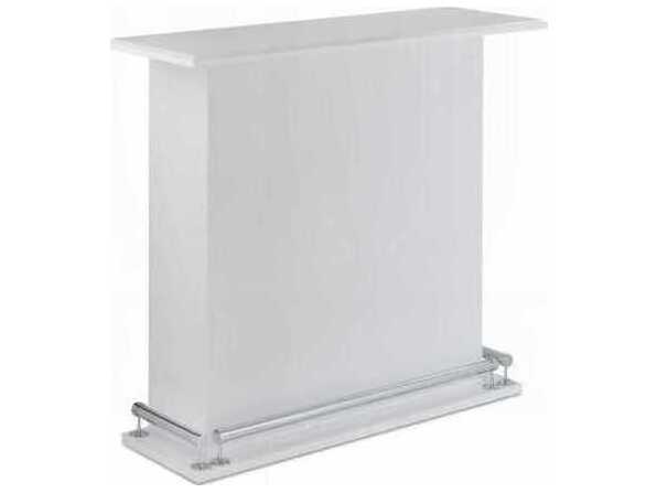 Acme Furniture White High Gloss Rectangular Wood Bar Table