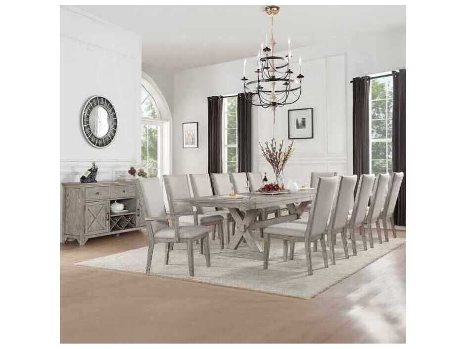 Acme Furniture Rocky 66" Oak Wood Gray Sideboard