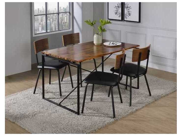 Acme Furniture Jurgen Rectangular Wood Oak Black Dining Table