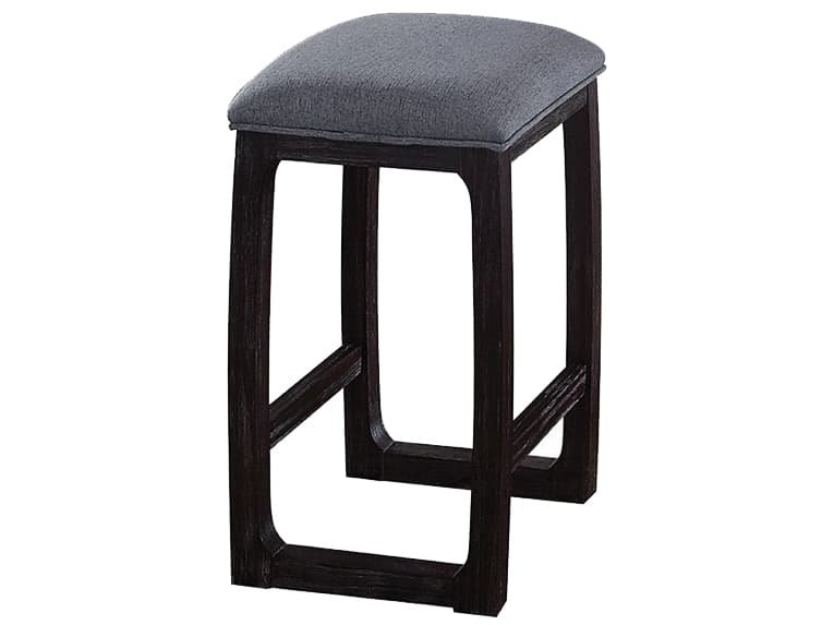 Acme Furniture Fabric Weathered Espresso Upholstered Counter Stool