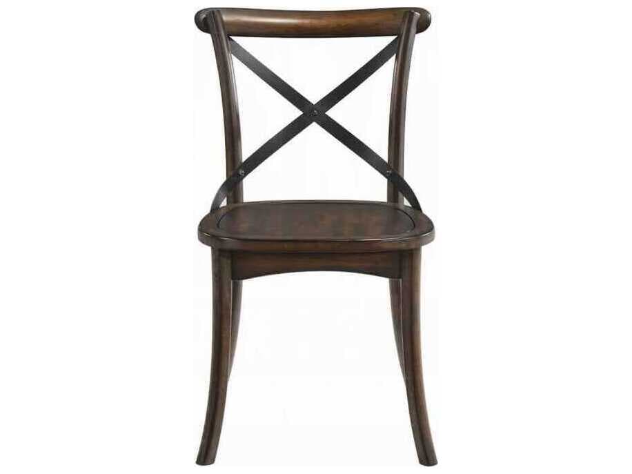 Acme Furniture Kaelyn Rubberwood Brown Armless Dining Chair Set of 2