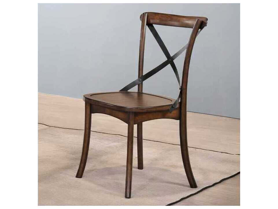 Acme Furniture Kaelyn Rubberwood Brown Armless Dining Chair Set of 2