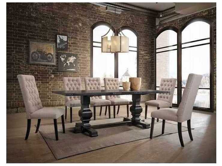 Acme Furniture Morland Rectangular Wood Vintage Black Dining Table