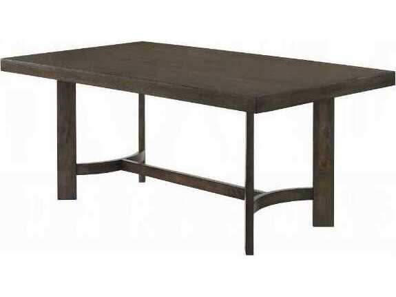 Acme Furniture Farren Rectangular Wood Weathered Oak Dining Table
