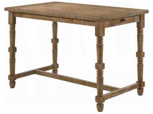 Acme Furniture Farsiris Rectangular Wood Weathered Oak Dining Table