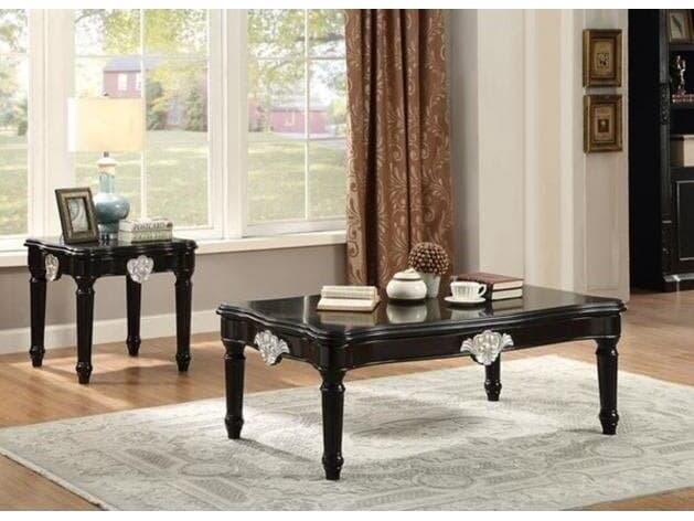 Acme Furniture Ernestine Rectangular Wood Black Coffee Table