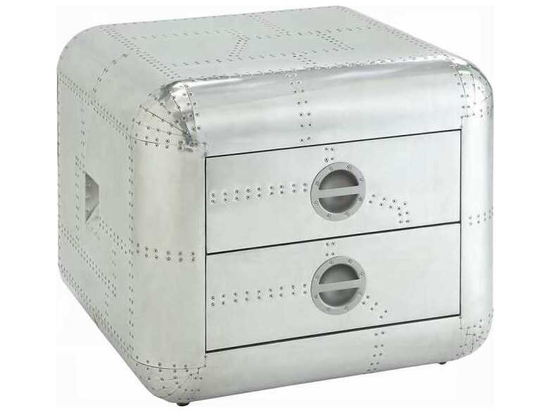 Acme Furniture Brancaster Square Metal Aluminum End Table