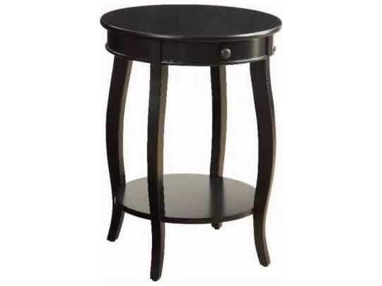 Acme Furniture Alysa Round Wood Black End Table