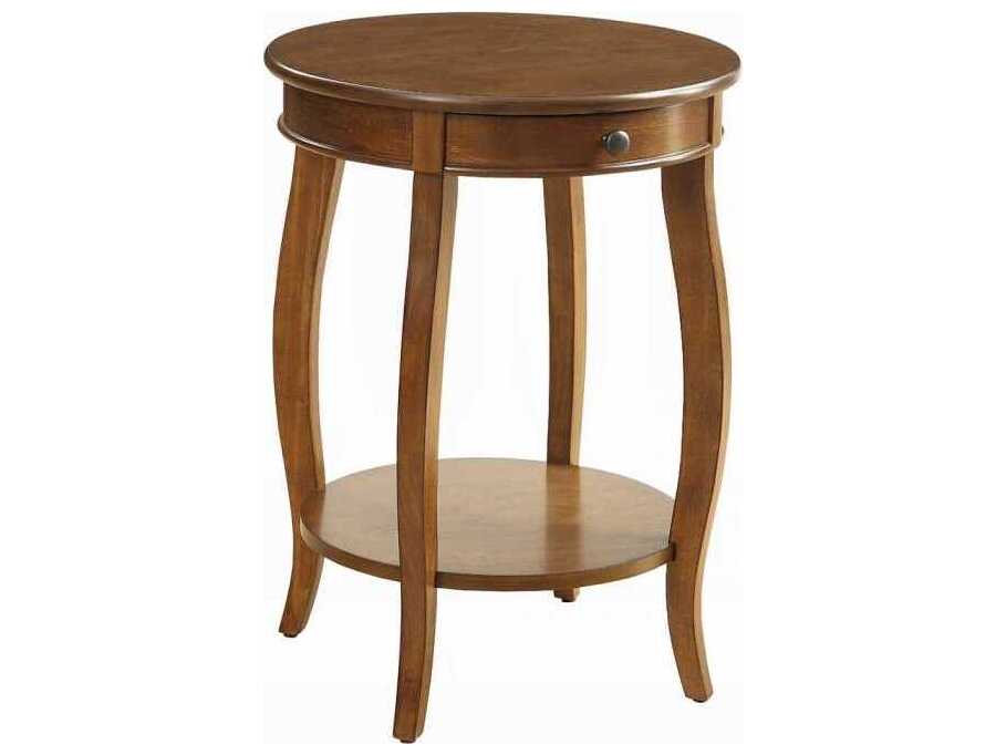 Acme Furniture Alysa Round Wood Walnut End Table
